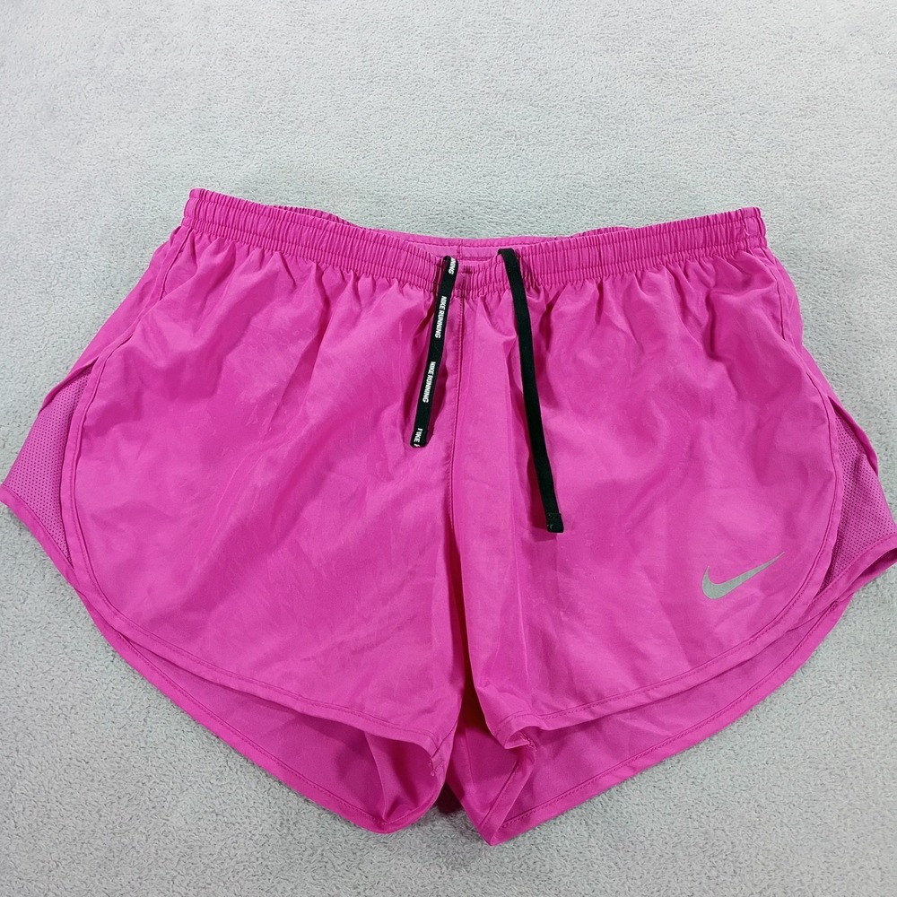 Nike Womens Dri-FIT Running Shorts Pink Medium Mesh Side Panels